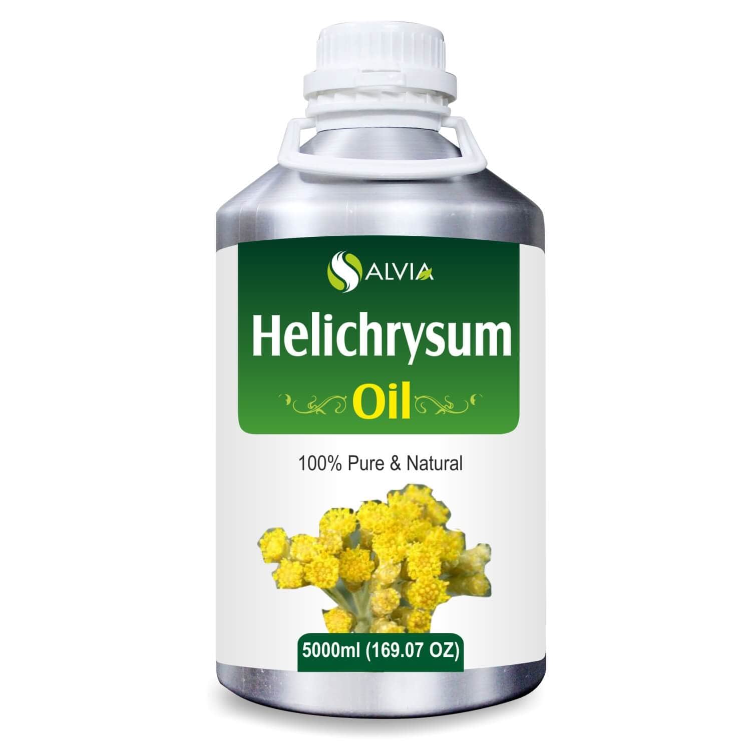 Salvia Natural Essential Oils,Best Essential Oils for Skin 5000ml Helichrysum Oil (Helichrysum Italicum) Natural and Pure Essential Oil Reduces Blemishes & Acne Scars, Promotes Healing, Fights Skin Infection, Anti-Inflammatory